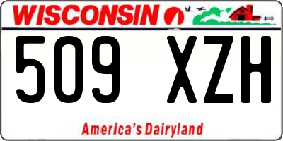 WI license plate 509XZH