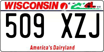 WI license plate 509XZJ