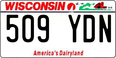 WI license plate 509YDN