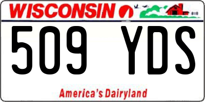 WI license plate 509YDS