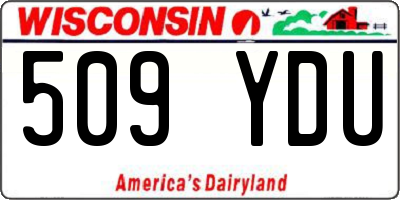 WI license plate 509YDU