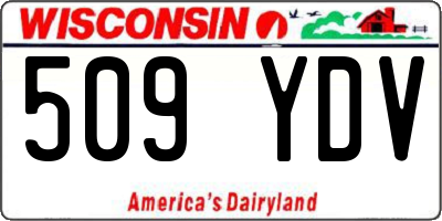 WI license plate 509YDV