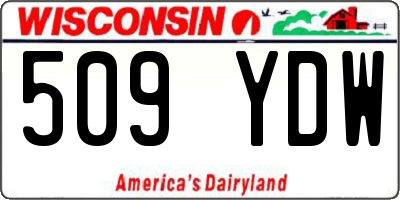 WI license plate 509YDW