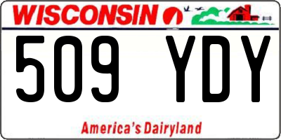 WI license plate 509YDY