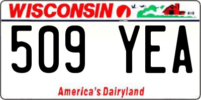 WI license plate 509YEA