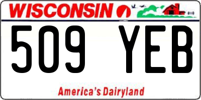 WI license plate 509YEB