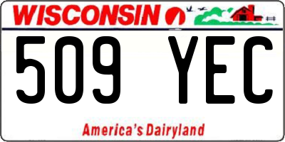 WI license plate 509YEC