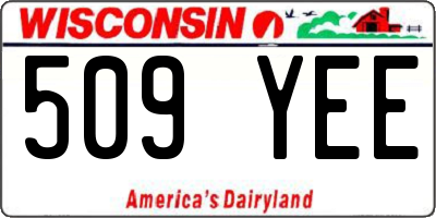 WI license plate 509YEE