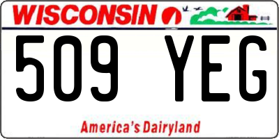 WI license plate 509YEG