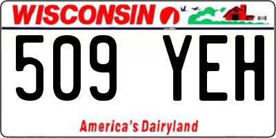 WI license plate 509YEH