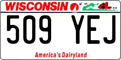 WI license plate 509YEJ