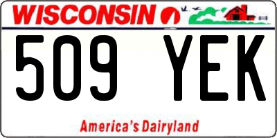 WI license plate 509YEK