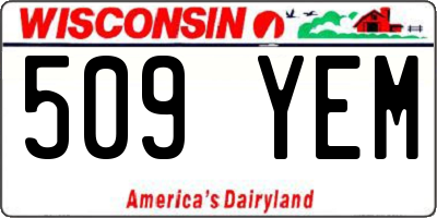WI license plate 509YEM