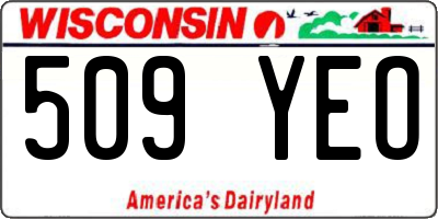WI license plate 509YEO