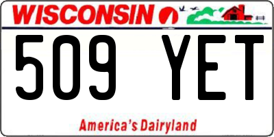 WI license plate 509YET