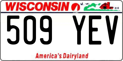 WI license plate 509YEV