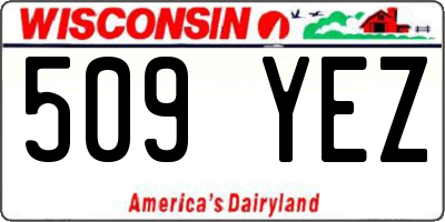WI license plate 509YEZ