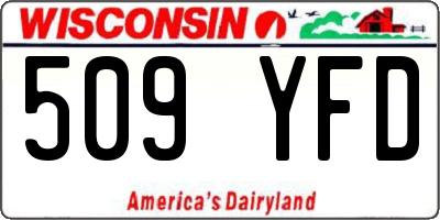 WI license plate 509YFD