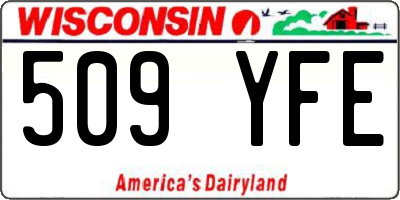 WI license plate 509YFE