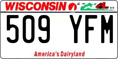 WI license plate 509YFM