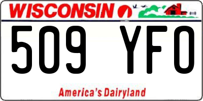WI license plate 509YFO