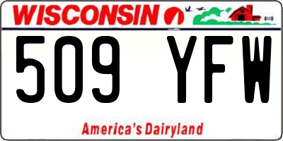 WI license plate 509YFW