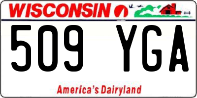 WI license plate 509YGA