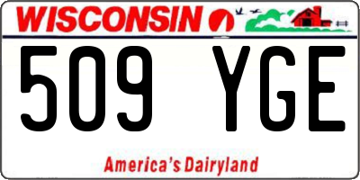 WI license plate 509YGE