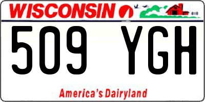 WI license plate 509YGH