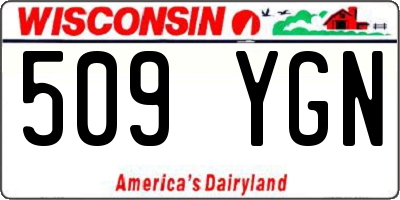 WI license plate 509YGN