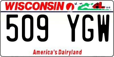 WI license plate 509YGW