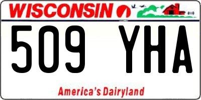 WI license plate 509YHA
