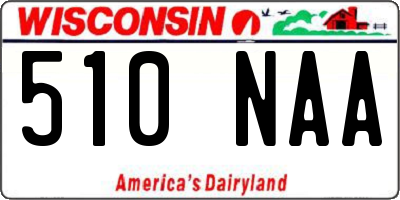 WI license plate 510NAA