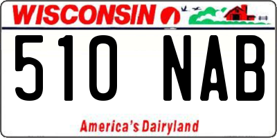 WI license plate 510NAB