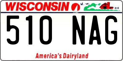 WI license plate 510NAG