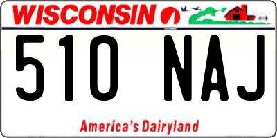 WI license plate 510NAJ