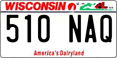 WI license plate 510NAQ