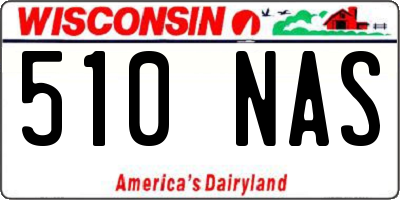 WI license plate 510NAS