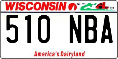 WI license plate 510NBA