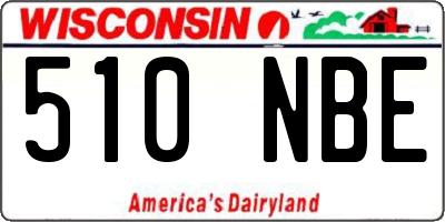 WI license plate 510NBE