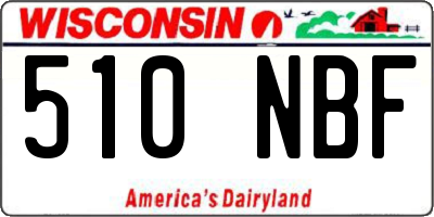 WI license plate 510NBF