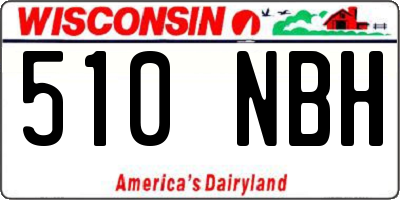 WI license plate 510NBH