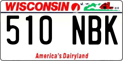 WI license plate 510NBK