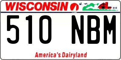 WI license plate 510NBM