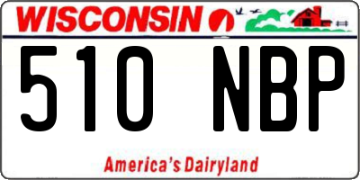 WI license plate 510NBP