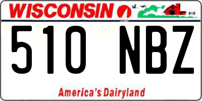 WI license plate 510NBZ