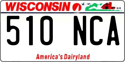 WI license plate 510NCA
