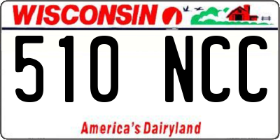 WI license plate 510NCC