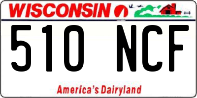 WI license plate 510NCF