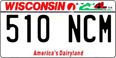 WI license plate 510NCM